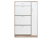 Load image into Gallery viewer, Horotea 4 Drawer Shoe Cabinet Storage - Oak + White

