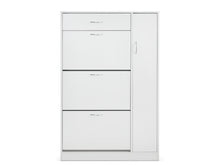 Load image into Gallery viewer, Horotea 4 Drawer Shoe Cabinet Storage Rack - White

