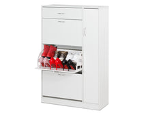 Load image into Gallery viewer, Horotea 4 Drawer Shoe Cabinet Storage Rack - White
