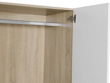 Load image into Gallery viewer, Bram 2 Door Wardrobe with 2 Drawers - Oak + White
