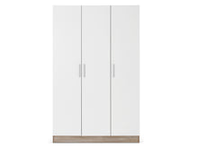 Load image into Gallery viewer, Bram 3 Door Wardrobe Cabinet - Oak + White
