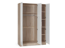 Load image into Gallery viewer, Bram 3 Door Wardrobe Cabinet - Oak + White
