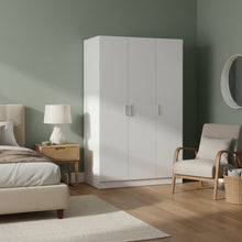Load image into Gallery viewer, Bram 3 Door Wardrobe Cabinet - White