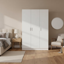 Load image into Gallery viewer, Bram 3 Door Wardrobe Cabinet - White
