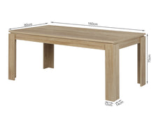 Load image into Gallery viewer, Azar Dining Table Rectangle 160 x 80cm - Natural