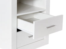 Load image into Gallery viewer, Mateo Wooden Bedside Table with 2 Drawer - White
