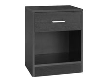 Load image into Gallery viewer, Clayton Bedside Table with Drawer - Black
