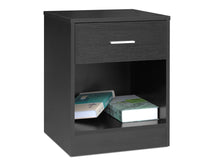 Load image into Gallery viewer, Clayton Bedside Table with Drawer - Black
