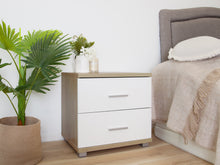 Load image into Gallery viewer, Bram Bedside Table - Oak + White
