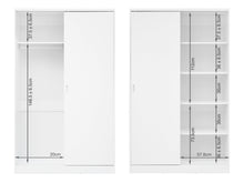Load image into Gallery viewer, Wayne 120cm Wardrobe With Sliding Doors - White
