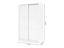 Load image into Gallery viewer, Tonto 120cm Wardrobe With Sliding Doors - White
