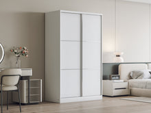 Load image into Gallery viewer, Tonto 120cm Wardrobe With Sliding Doors - White
