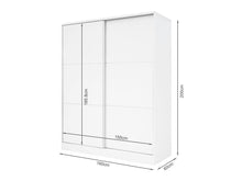Load image into Gallery viewer, Tonto 160cm Wardrobe With Sliding Doors - White
