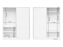 Load image into Gallery viewer, Tonto 160cm Wardrobe With Sliding Doors - White