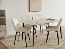 Load image into Gallery viewer, Amaia Dining Chair - Set of 4 - Beige + Black