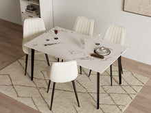 Load image into Gallery viewer, Amaia Dining Chair - Set of 4 - Beige + Black
