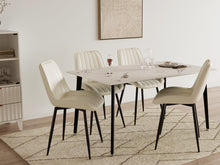 Load image into Gallery viewer, Amaia Dining Chair - Set of 4 - Beige + Black
