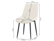 Load image into Gallery viewer, Amaia Dining Chair - Set of 4 - Beige + Black

