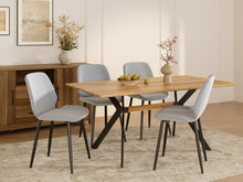 Load image into Gallery viewer, Irene Dining Chair - Set of 4 - Light Grey + Black