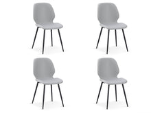 Load image into Gallery viewer, Irene Dining Chair - Set of 4 - Light Grey + Black