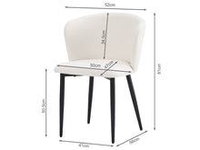 Load image into Gallery viewer, Chelsea Dining Chair - Set of 4 - White + Black