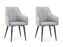 Load image into Gallery viewer, Kendra Dining Chair - Set of 2 - Light Grey + Black