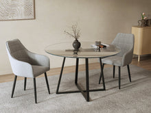 Load image into Gallery viewer, Kendra Dining Chair - Set of 2 - Light Grey + Black