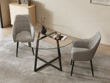 Load image into Gallery viewer, Kendra Dining Chair - Set of 2 - Light Grey + Black
