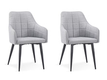 Load image into Gallery viewer, Kendra Dining Chair - Set of 2 - Light Grey + Black
