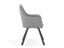 Load image into Gallery viewer, Malaya Swivel Dining Chair - Set of 2 - Bluish Grey + Black