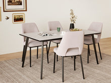 Load image into Gallery viewer, Julie Dining Chair - Set of 4 - Light Brown + Black