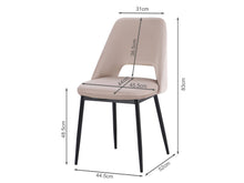 Load image into Gallery viewer, Julie Dining Chair - Set of 4 - Light Brown + Black