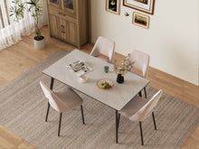 Load image into Gallery viewer, Julie Dining Chair - Set of 4 - Light Brown + Black
