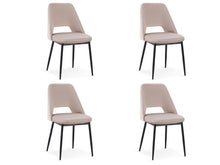 Load image into Gallery viewer, Julie Dining Chair - Set of 4 - Light Brown + Black

