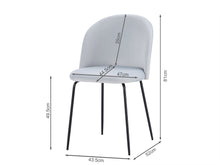 Load image into Gallery viewer, Zoya Dining Chair - Set of 4 - Cool Light Grey