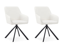 Load image into Gallery viewer, Ramona Swivel Dining Chair - Set of 2 - White + Black

