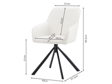 Load image into Gallery viewer, Ramona Swivel Dining Chair - Set of 2 - White + Black
