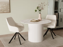 Load image into Gallery viewer, Ramona Swivel Dining Chair - Set of 2 - White + Black
