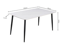 Load image into Gallery viewer, James Rectangular Ceramic Dining Table 150 x 90cm
