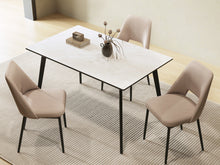 Load image into Gallery viewer, Shiloh Rectangular Dining Table 130 x 80cm - Grey + Black