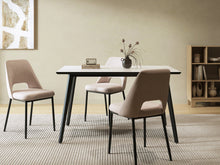 Load image into Gallery viewer, Shiloh Rectangular Dining Table 130 x 80cm - Grey + Black
