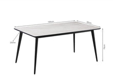 Load image into Gallery viewer, Shiloh Rectangular Dining Table 160 x 90cm - Shiloh Rectangular Dining Table 160 x 90cm - Grey + Black