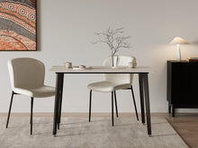 Load image into Gallery viewer, Glenn Rectangular Ceramic Top Dining Table 120 x 80cm - White + Black