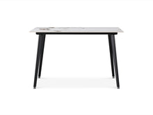 Load image into Gallery viewer, Glenn Rectangular Ceramic Top Dining Table 120 x 80cm - White + Black