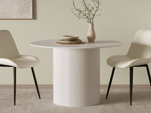 Load image into Gallery viewer, Pearl Round Ceramic Dining Table 120 x 76cm - White
