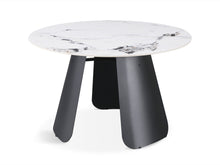 Load image into Gallery viewer, Clyde Round Modern Ceramic Dining Table 120cm x 75cm