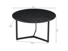 Load image into Gallery viewer, Joseph Coffee Table 80cm - Black
