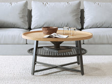 Load image into Gallery viewer, Edgar Coffee Table 80cm - Oak + Black