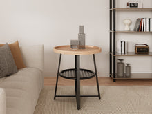 Load image into Gallery viewer, Edgar Coffee Table 50cm - Oak + Black