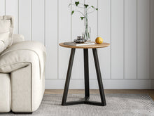 Load image into Gallery viewer, Wilma Round Coffee Table 45cm - Oak + Black